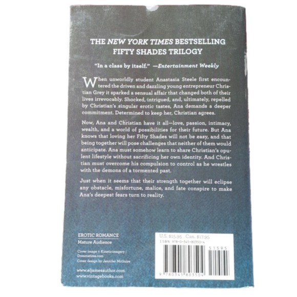 Book bundle Fifty shades of grey trilogy by author E L James all 3 books - Picture 10 of 12